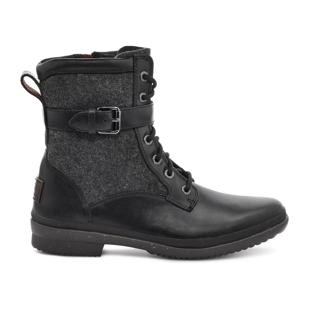 UGG Kesey Lace Up Wool Lined Waterproof Leather Boots, Women’s Size 9.5